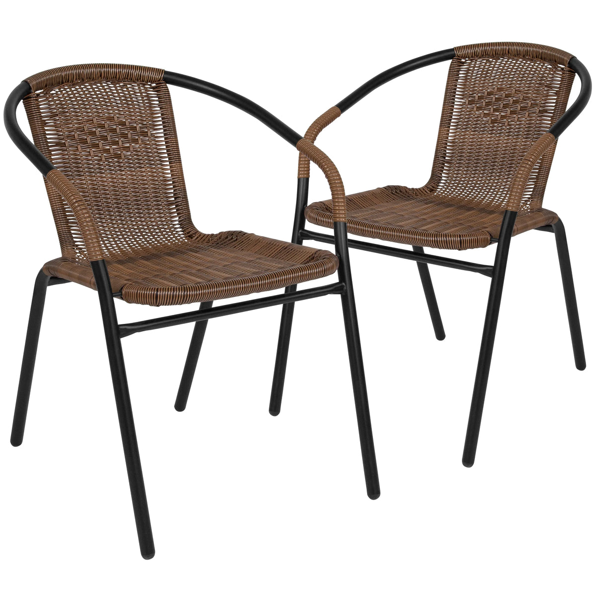 Medium Brown Rattan Stack Chair W713382