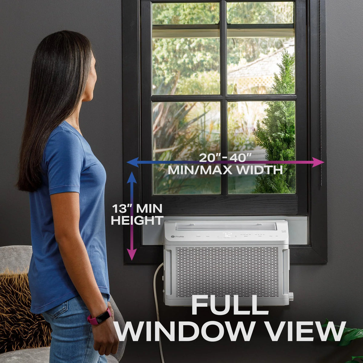 8,000 BTU Smart Window-Mounted Air Conditioner with Wi-Fi W55603