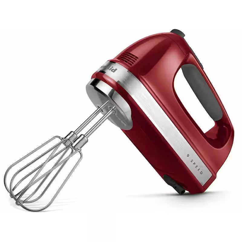 Empire Red Hand Mixer with Beater and Whisk Attachments B9987