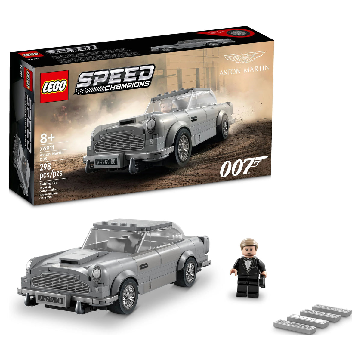 Building Toy Set with Car Model and Minifigure R604
