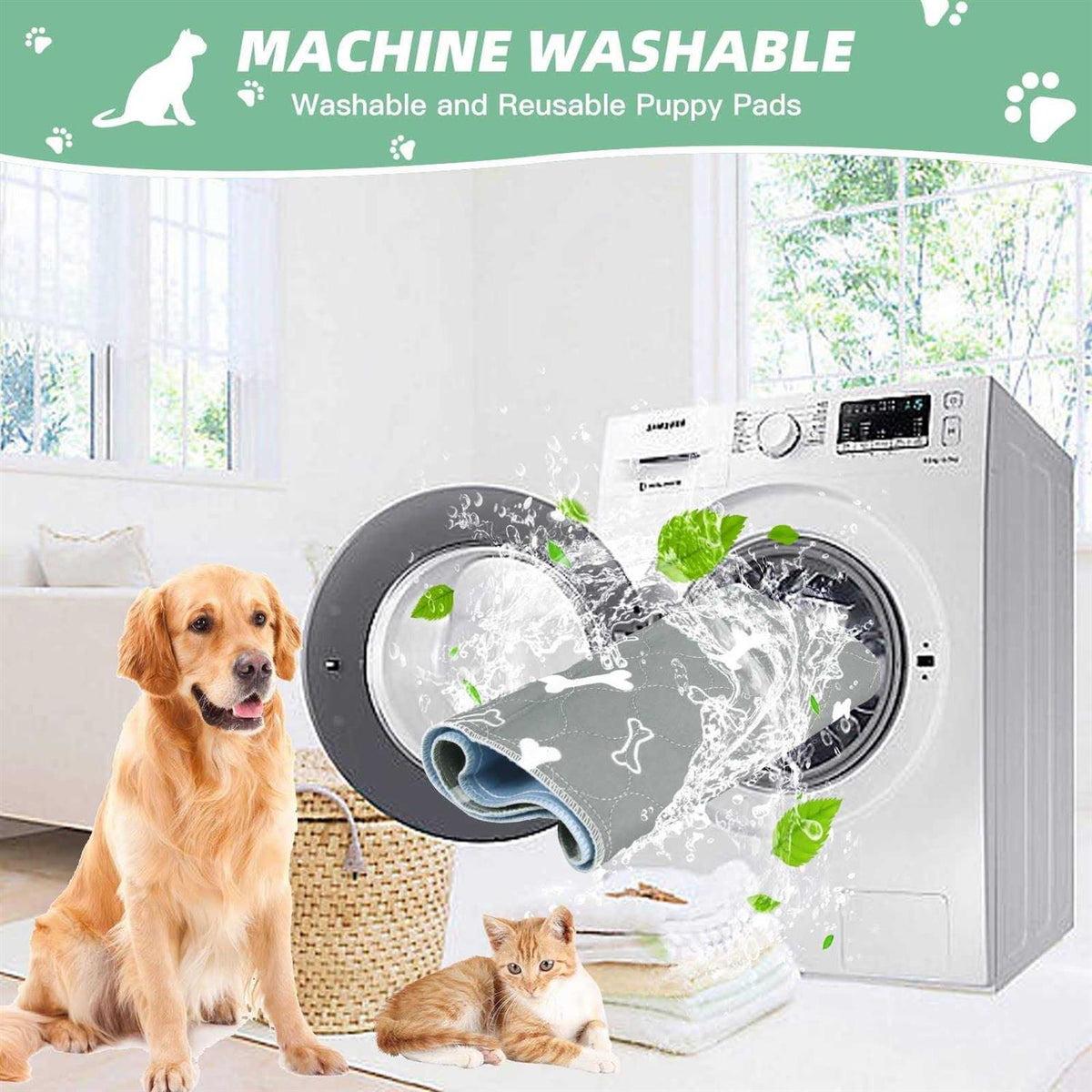 Washable Reusable Dog Pee Pads 2 Pack S77013