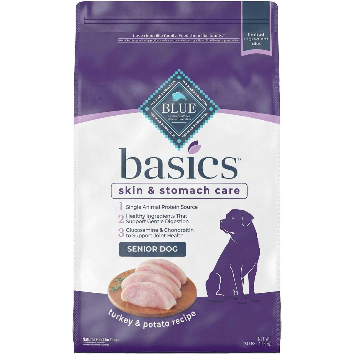 Turkey & Potato Recipe Senior Dry Dog Food H465762