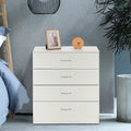 White 4-Drawer Wood Dresser T431
