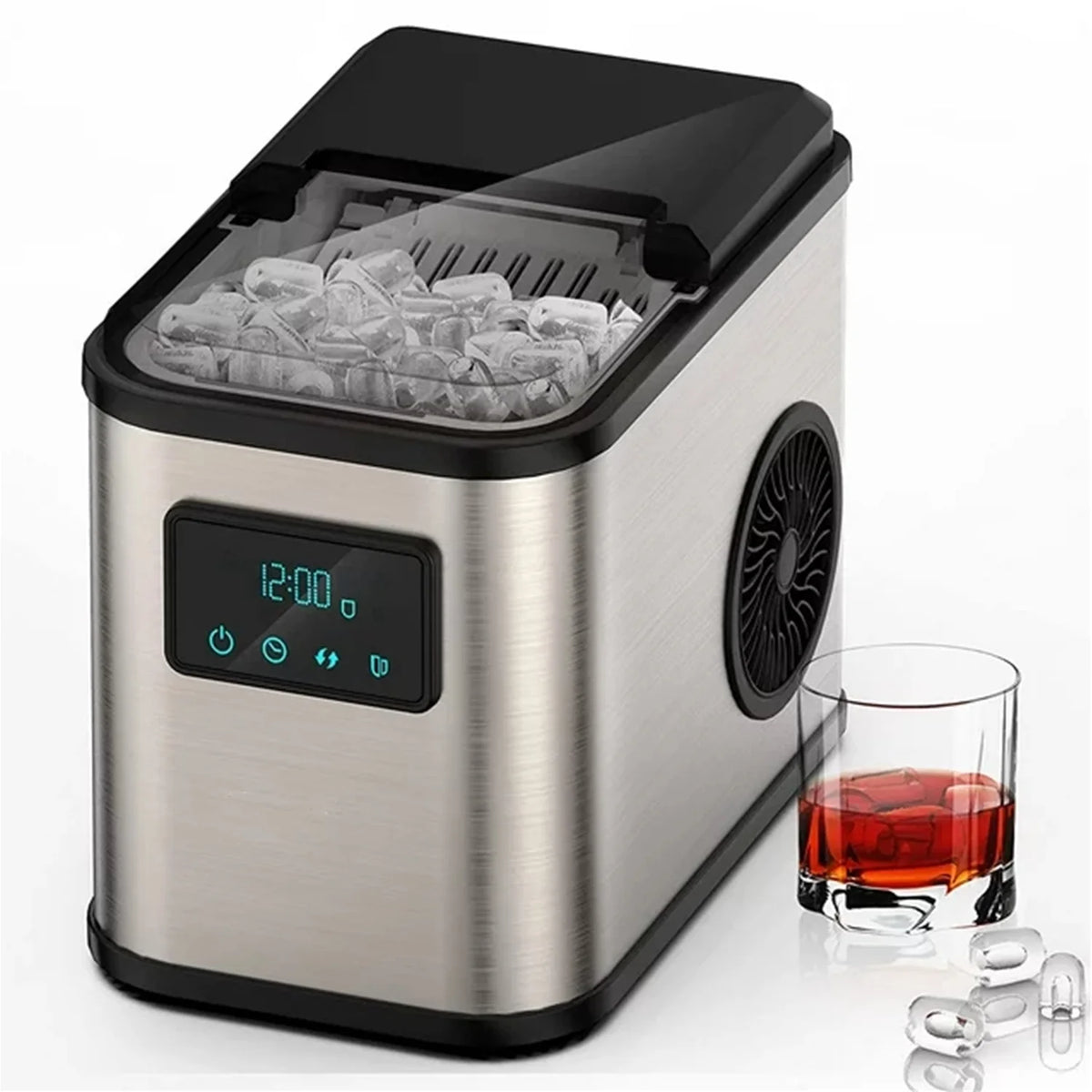Portable Countertop Ice Maker 28Lbs/24H Self-Clean D725