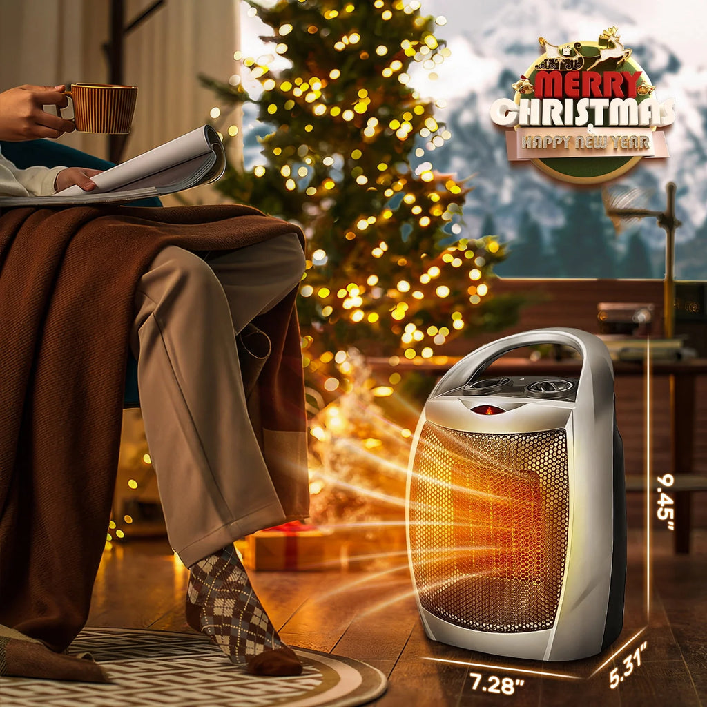 950W/1500W Ceramic Portable Space Heater with Thermostat Z566614