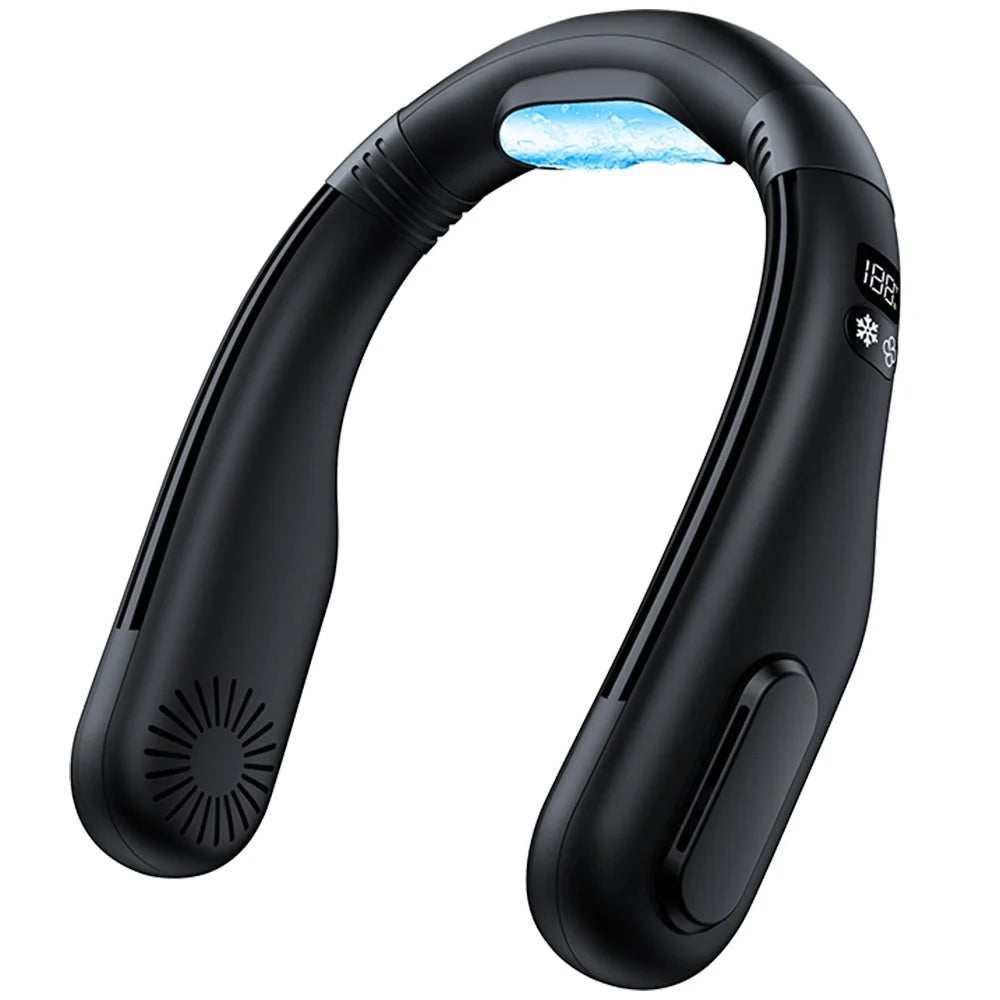 Portable Neck Fan with Semiconductor Cooling, 3 Speeds, LED Display S999699