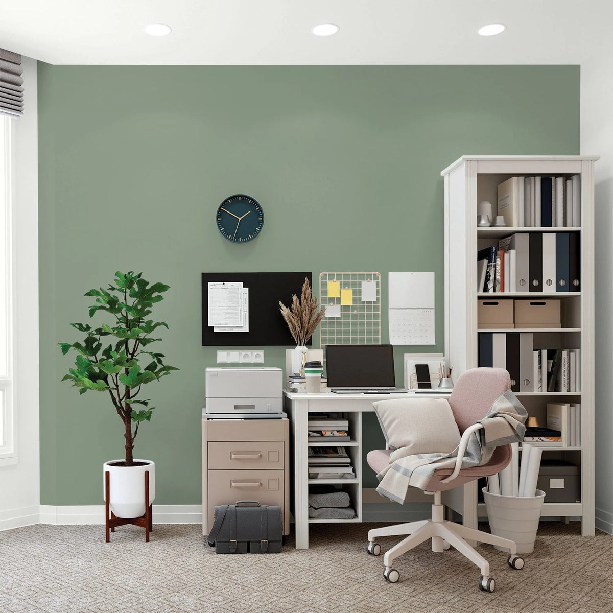 Interior Wall Paint Green Eggshell 1 Gallon L335