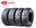 25x8-12 Front & 25x10-12 Rear 6PR Set 4 ATV/UTV Tires N816