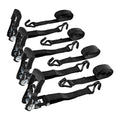 1000 lb. Capacity 1-1/2 in. x 10 ft. Ratcheting Tie-Down Straps, 4 Pack L832